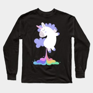 Funny Unicorn Rainbow Birthday Fart Shirt - Gift Long Sleeve T-Shirt